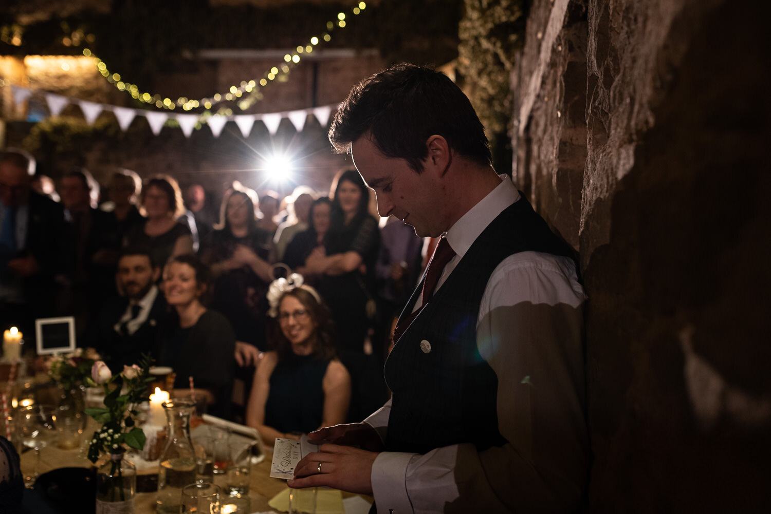 Best man looking nervous at Lyde Court