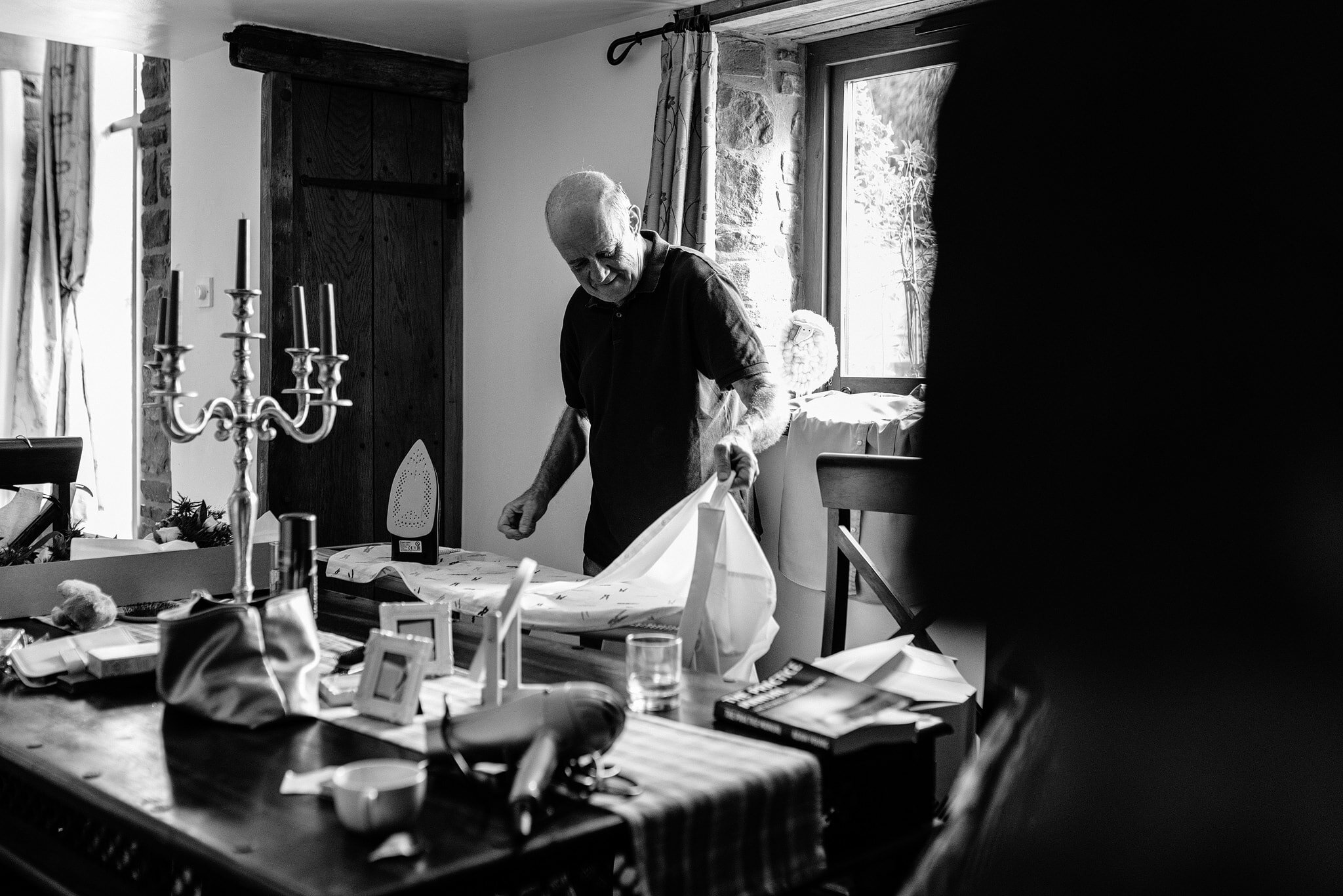 Wedding preparations at Sugar Loaf Barn