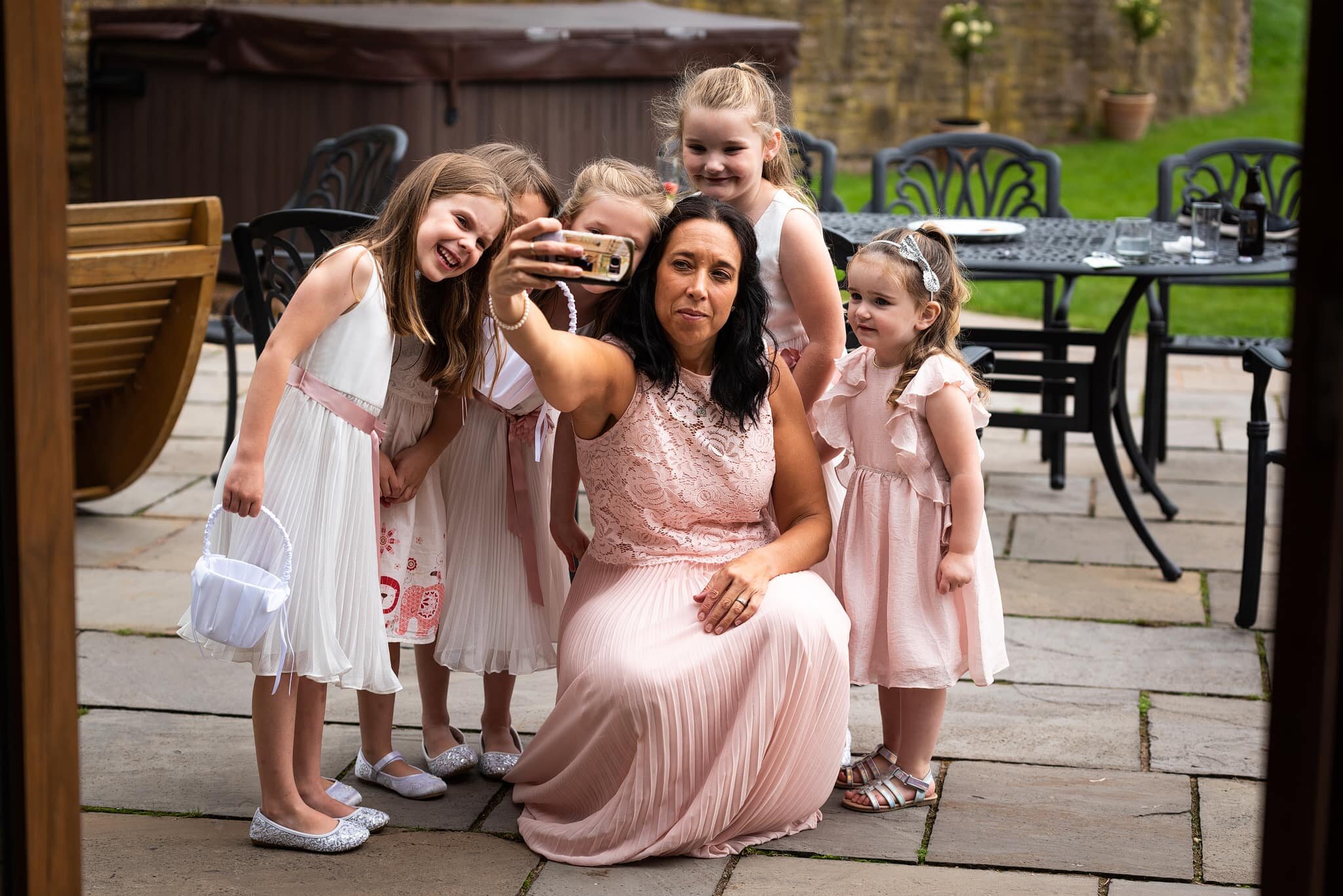 Bridesmaids at Sugar Loaf Barn Abergavenny