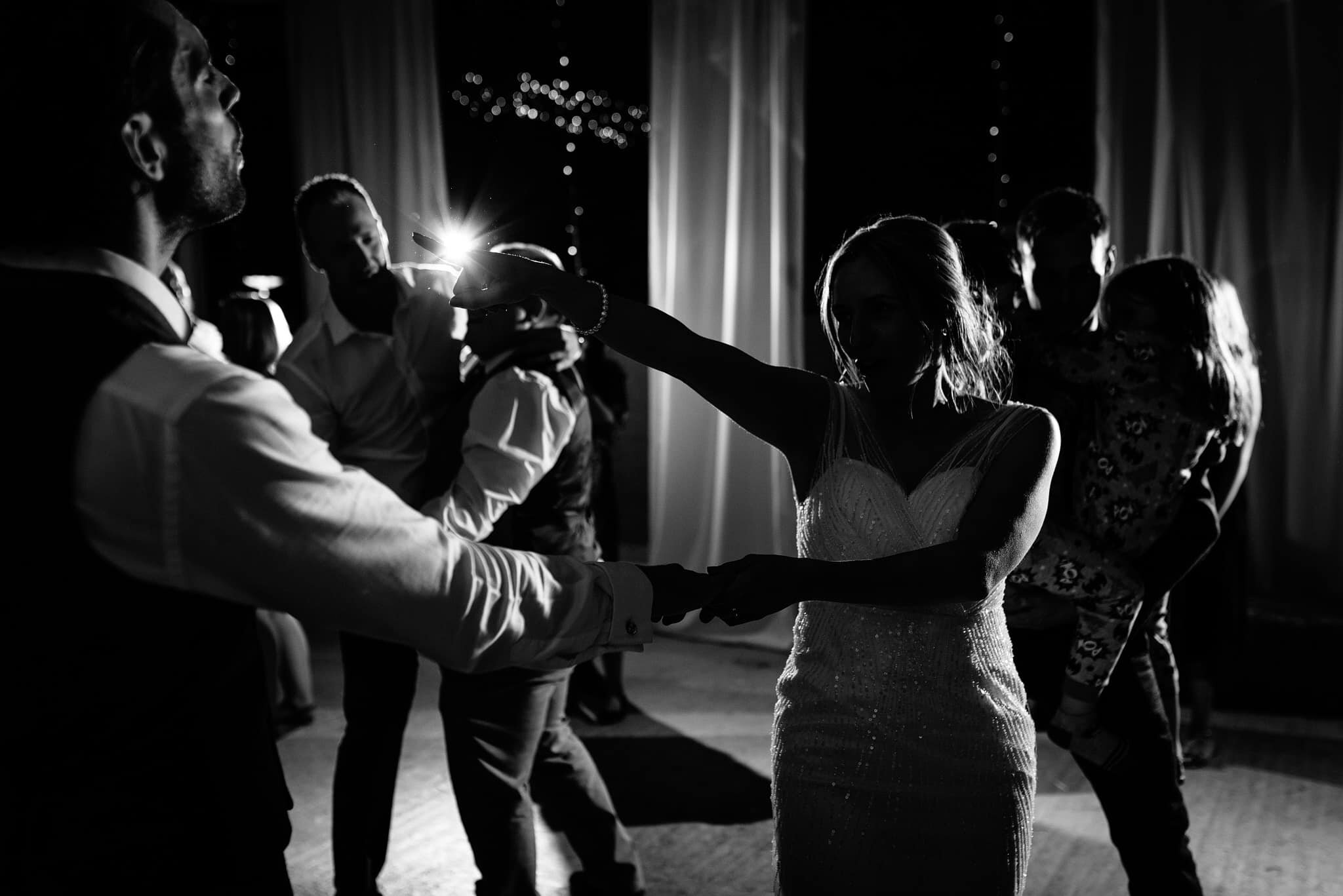 Sugar Loaf Barn wedding party dancing