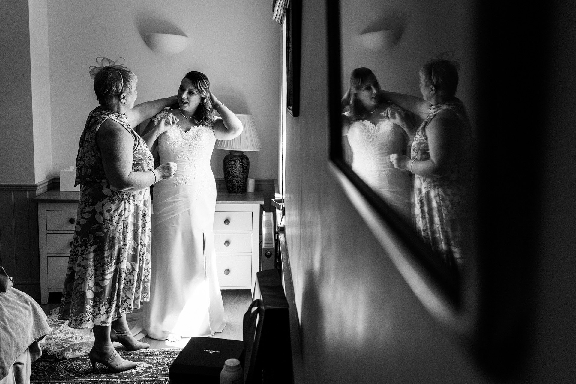 Bridal preparations at Tall Johns House