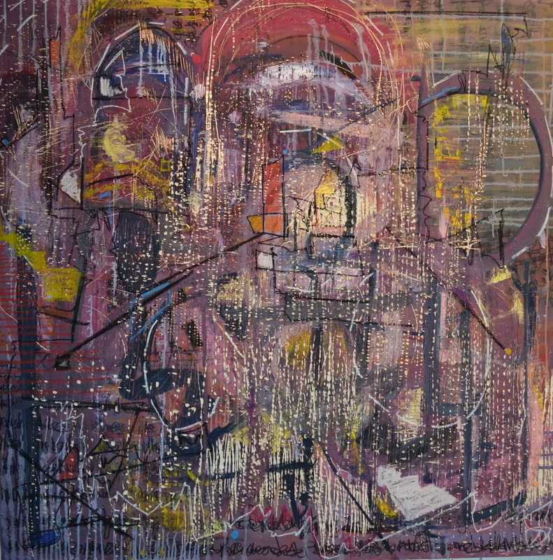 Worthy//Worth 60 x 60 inches, Oil on wood, 2013 ( SOLD )