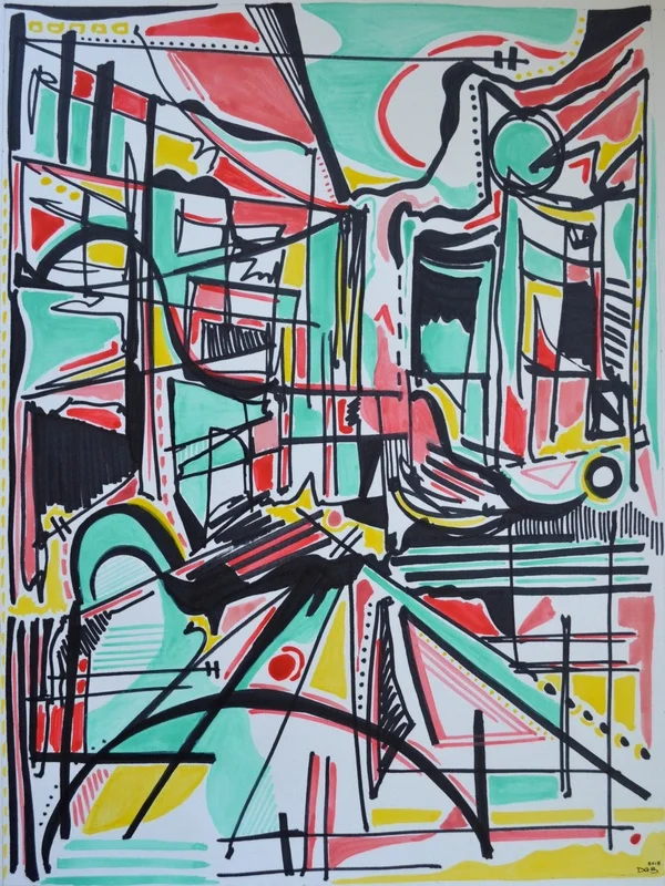 Harper Kim, 15.75 x 11.75 inches, Pen and Watercolor, 2015.