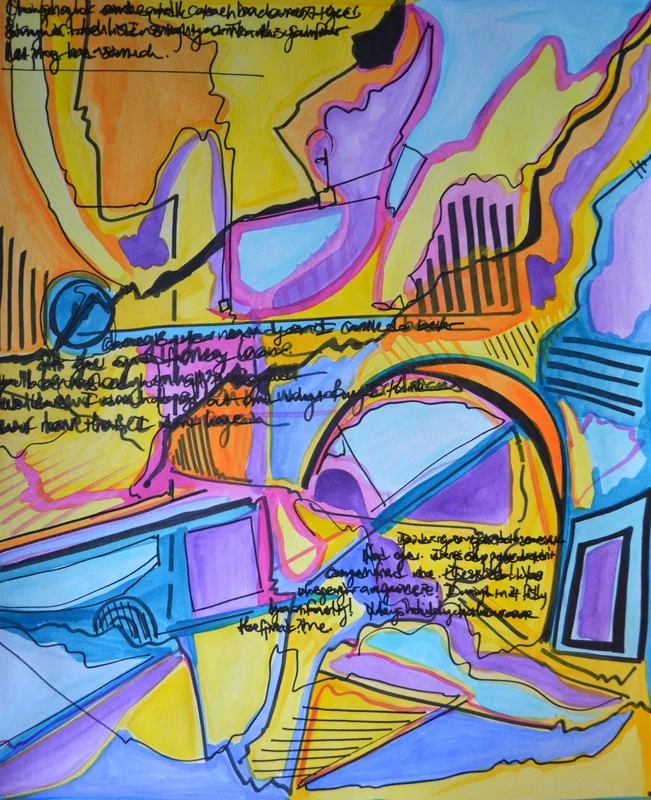 Eight, 17 x 14 inches, Pen and Watercolor, 2015 (SOLD)