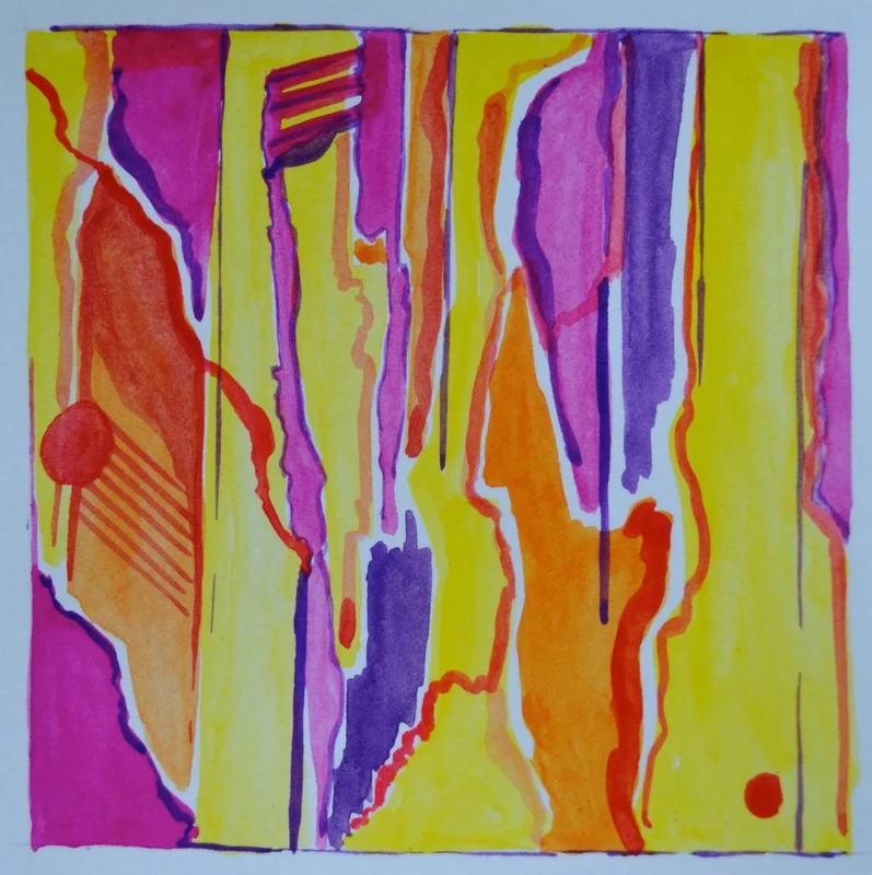 Four, 4 x 4 inches, Watercolor, 2015 (SOLD)