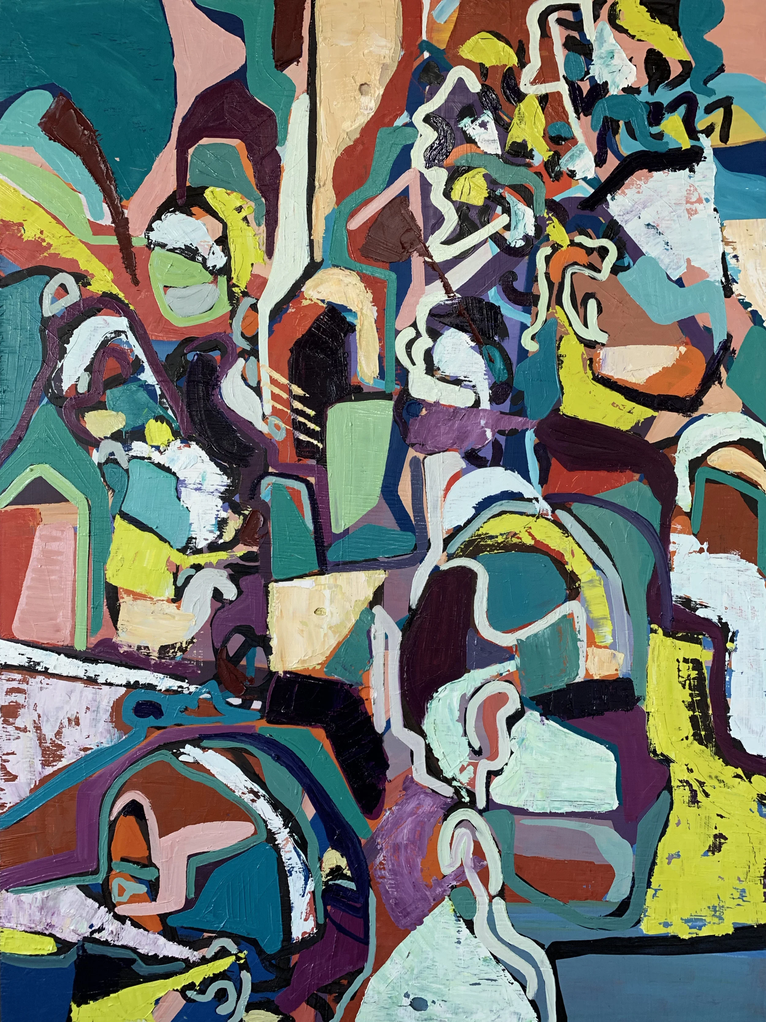 There’s That Optimism 48 x 36 inches. Oil on Wood, 2019