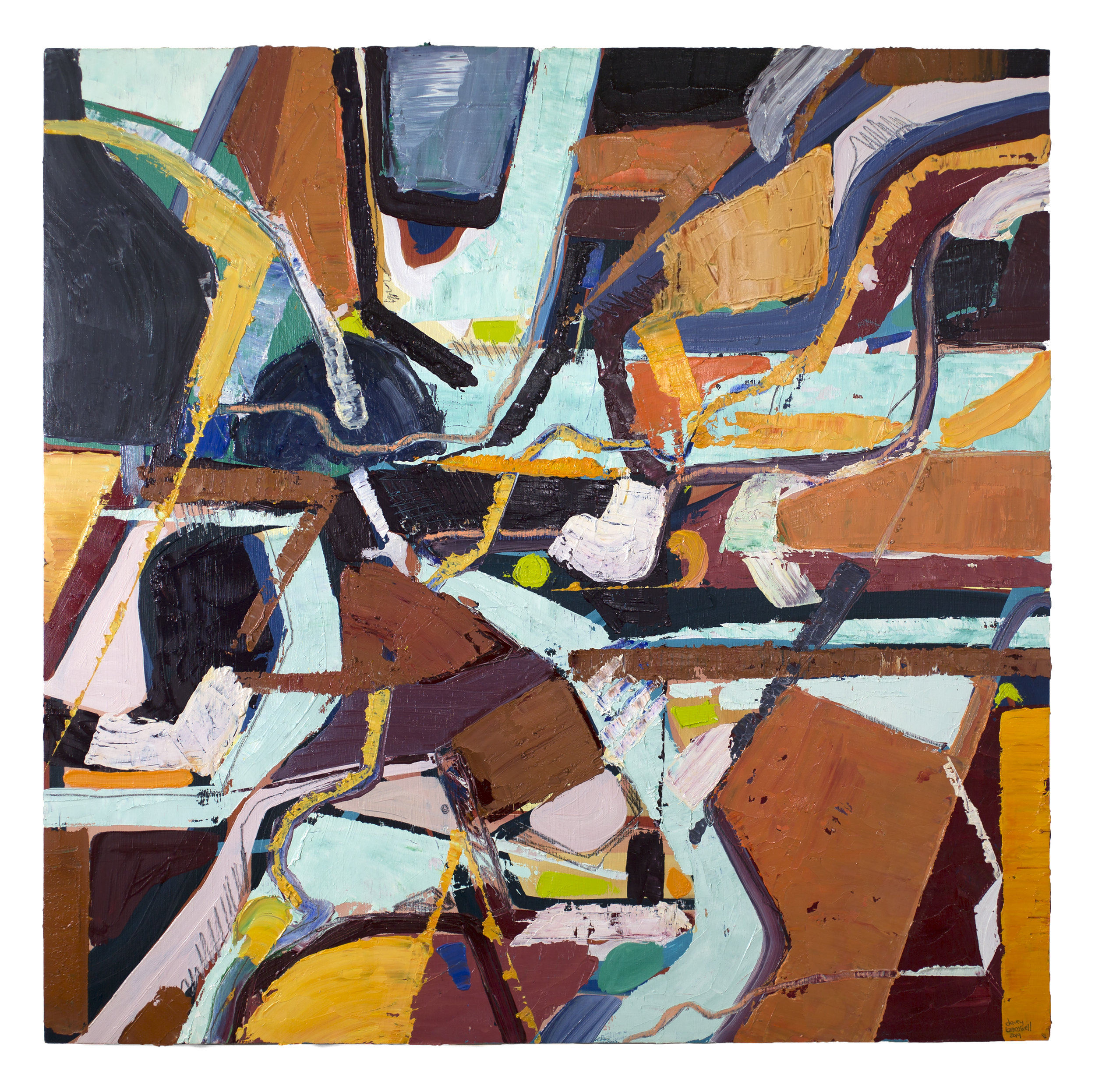 What Stays 24 x 24 inches. Oil on Wood, 2019