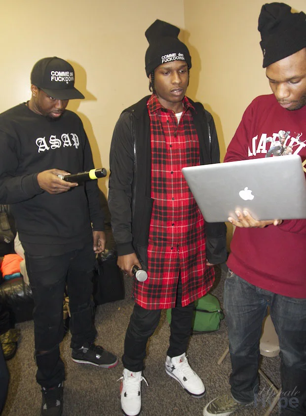 A$AP Rocky in White Cement Air Jordan IV's