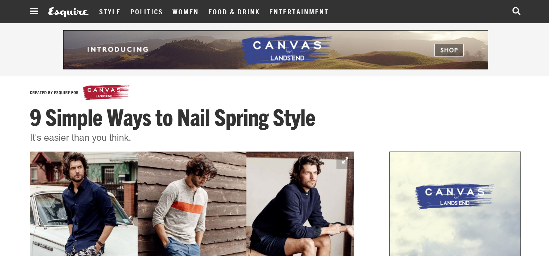 This caption brought to you by Land's End Canvas.