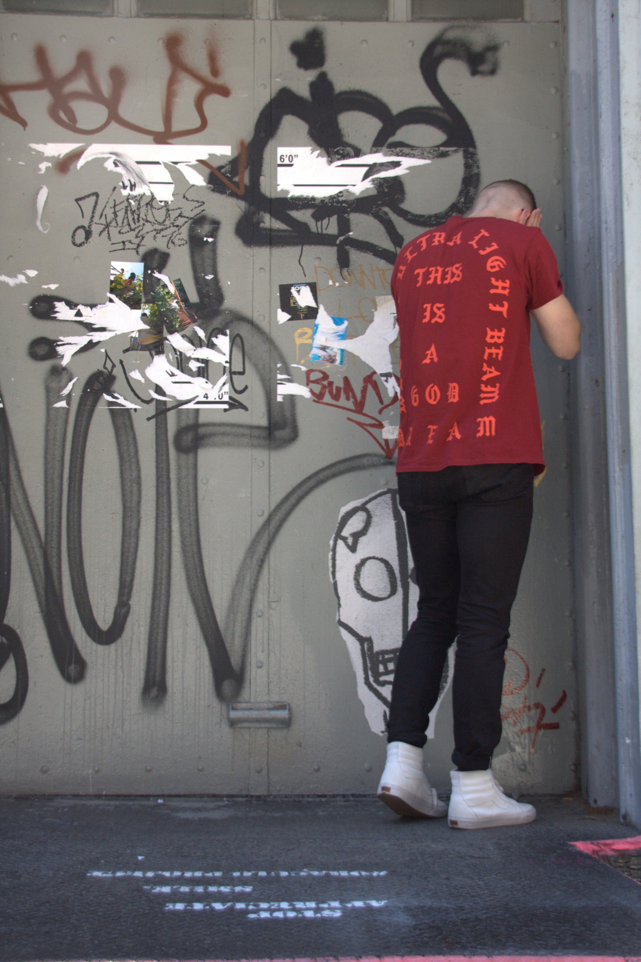Kanye West x Gildan/Uniqlo/Vans (photo by Kristen Lovely)