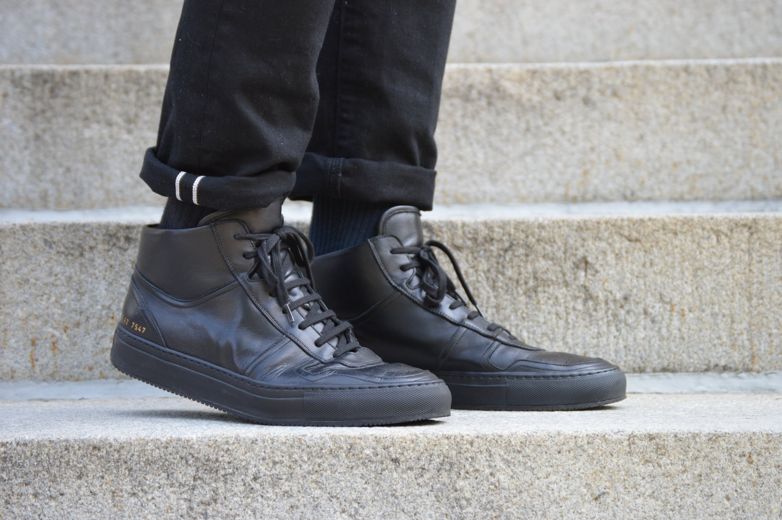 common projects bball high black
