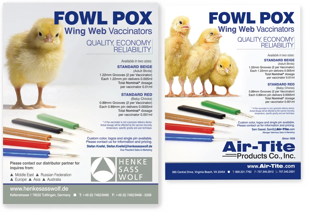Trade Show flyers cobranded to Henke Sass Wolf of Germany