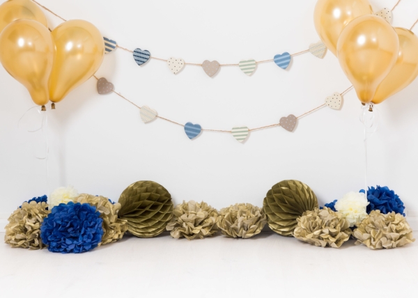 gold and blue unisex cakesmash theme