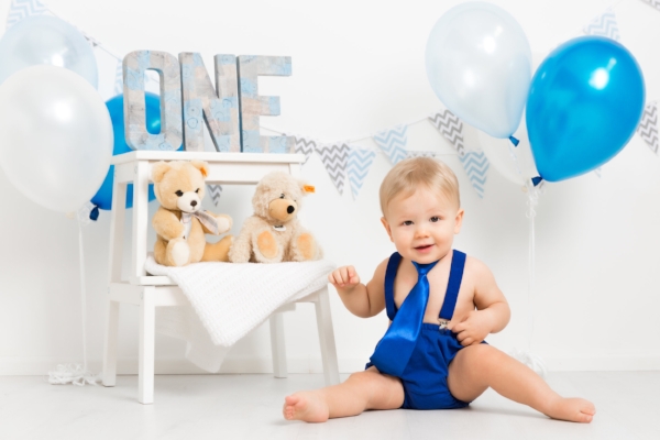 baby boy blue birthday cakesmash