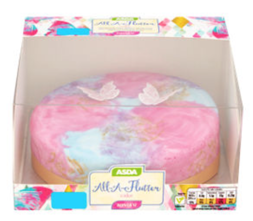 ASDA marble effect butterfly cake