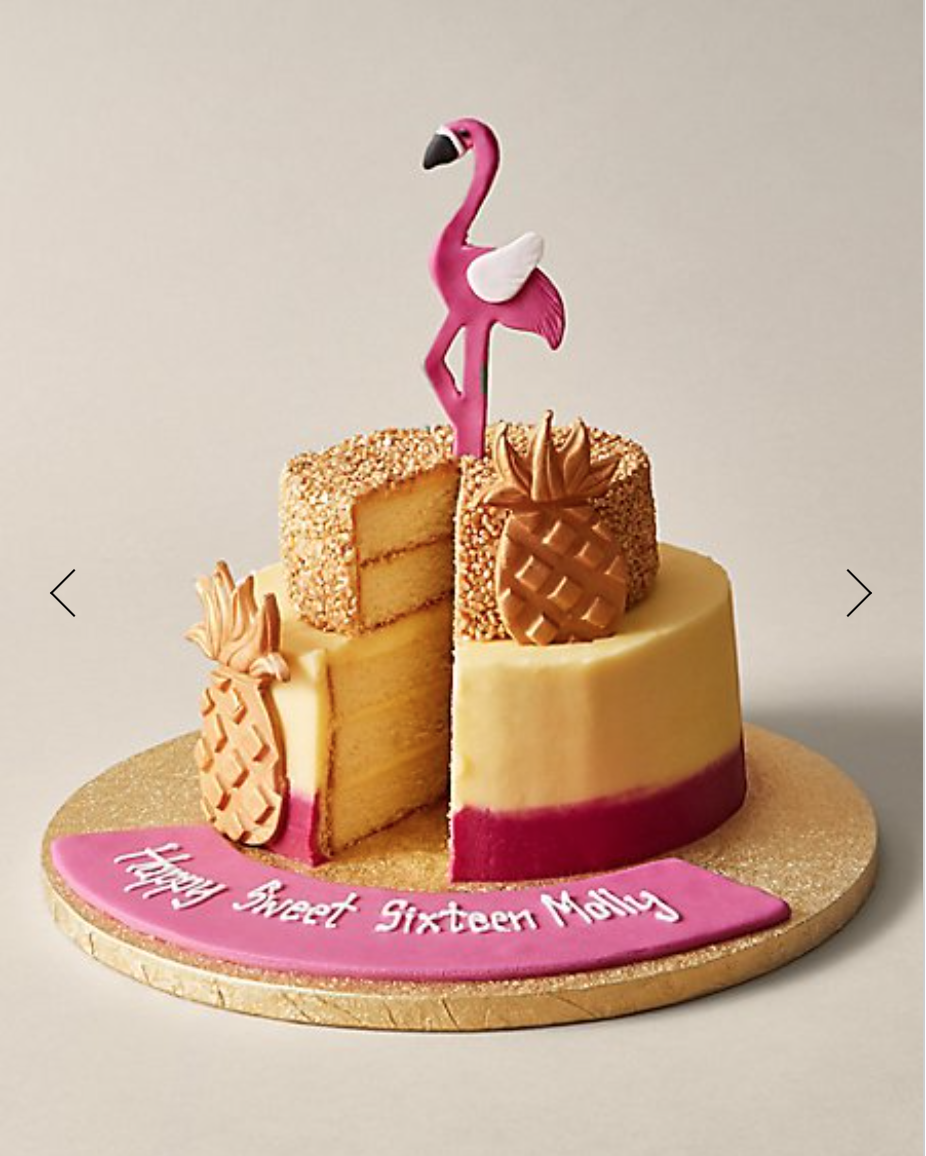 M&S pineapple and flamingo cake