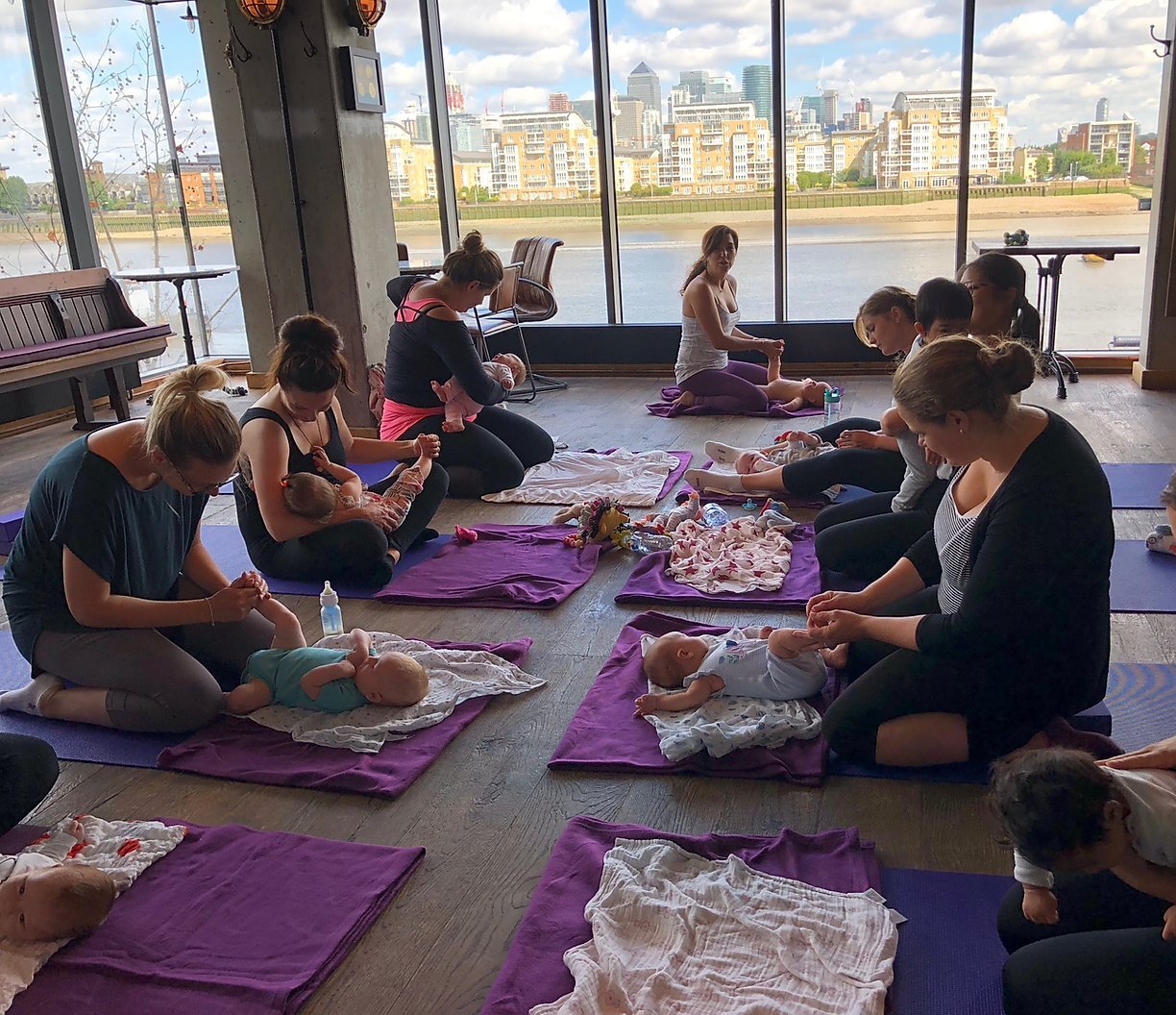 Baby Massage and Postnatal Yoga via zoom