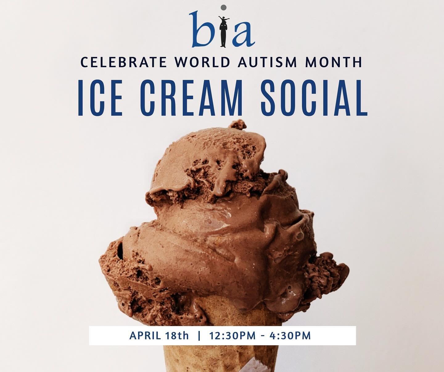 Celebrate National Autism Month with BIA this Thursday, April 18! We will host our annual Ice Cream Social at each of our clinics. Check with your region&rsquo;s supervisor for more details! 🍦 🤍