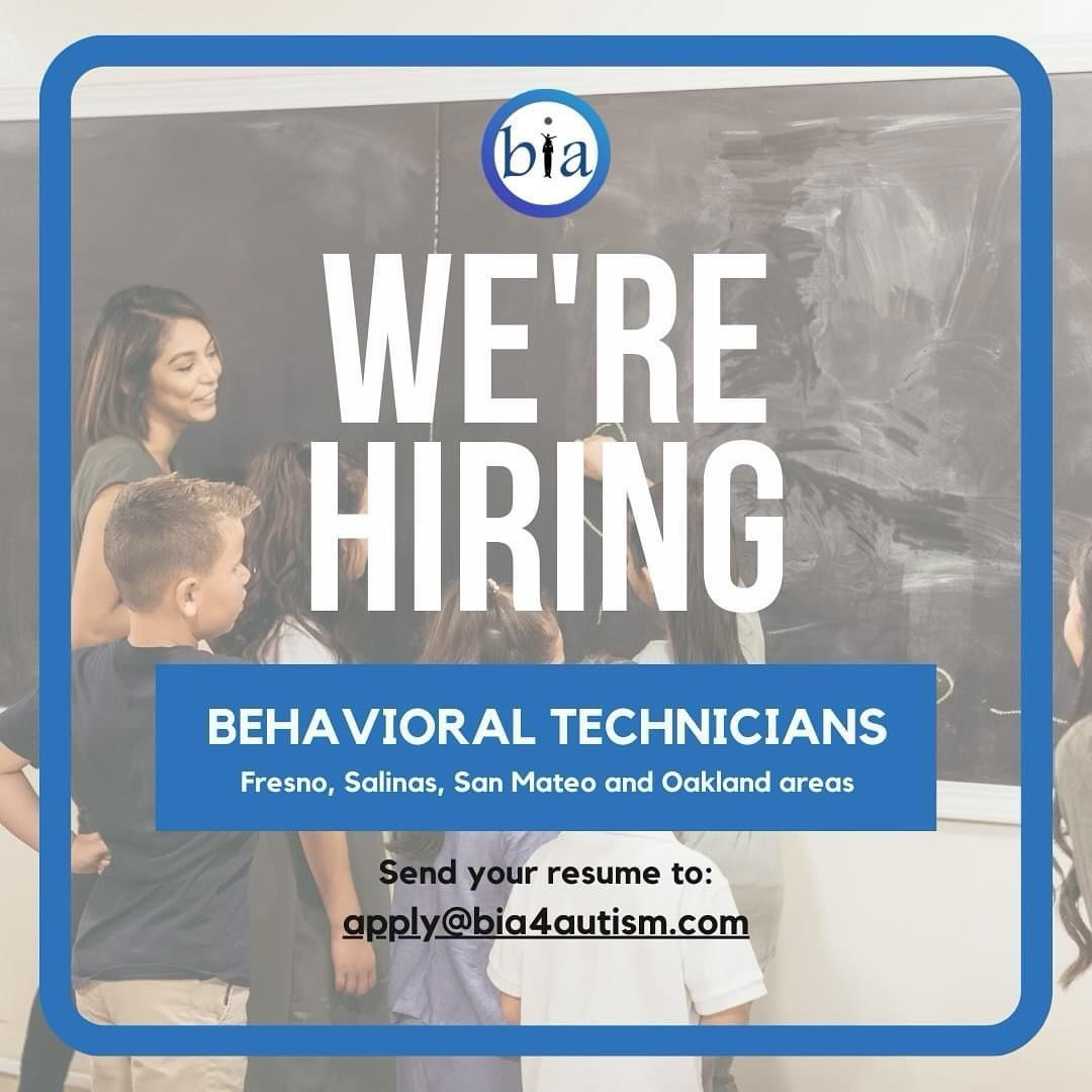 Looking for a career change? BIA is hiring! We offer supportive work environments with unprecedented supervision and team collaboration! You will receive constant hands-on training, opportunities for outside development, and career guidance. BIA also