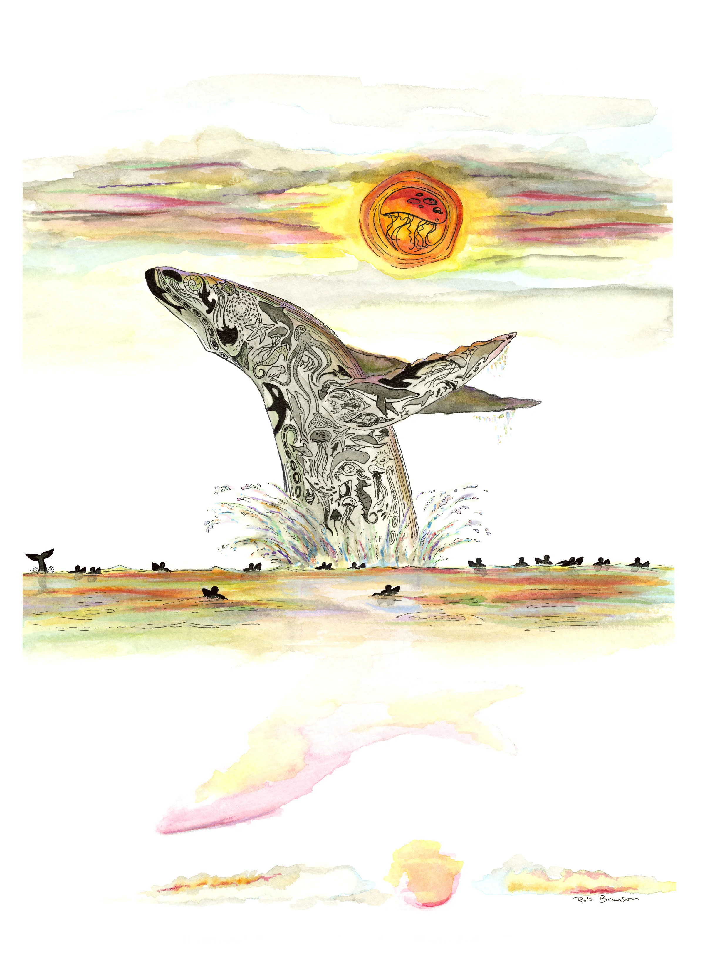Red Sunset Whale 8x11.jpeg