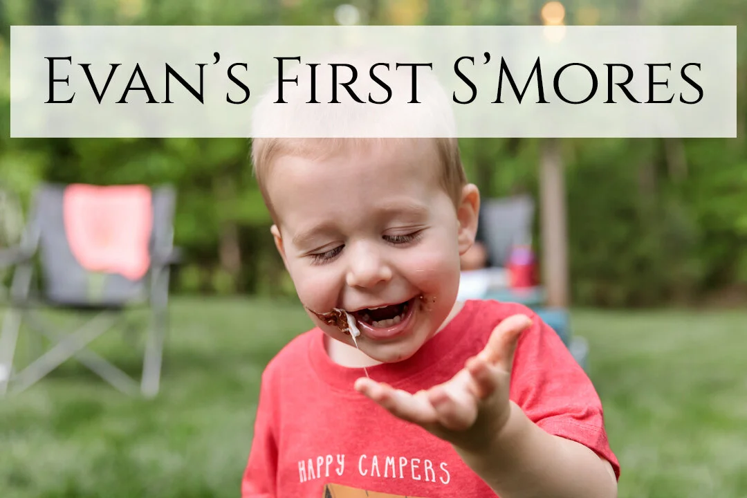 Evan's First S'Mores 
