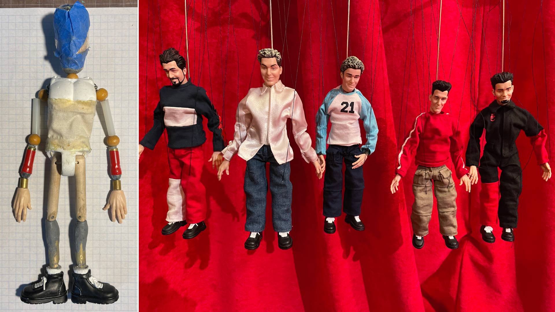  Nsync toys converted into useable marionettes  
