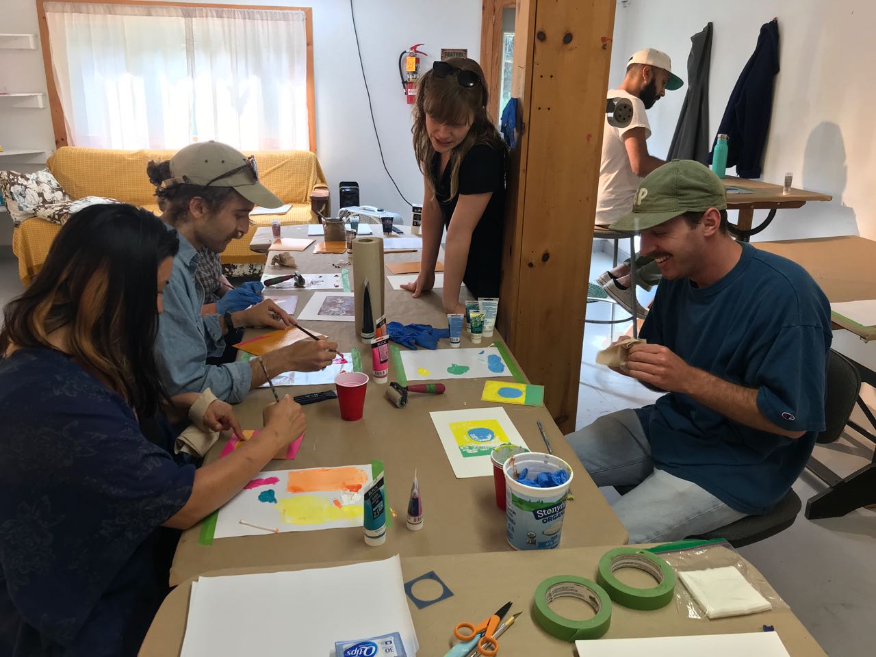 I offered a monotype workshop for the other residents one afternoon.
