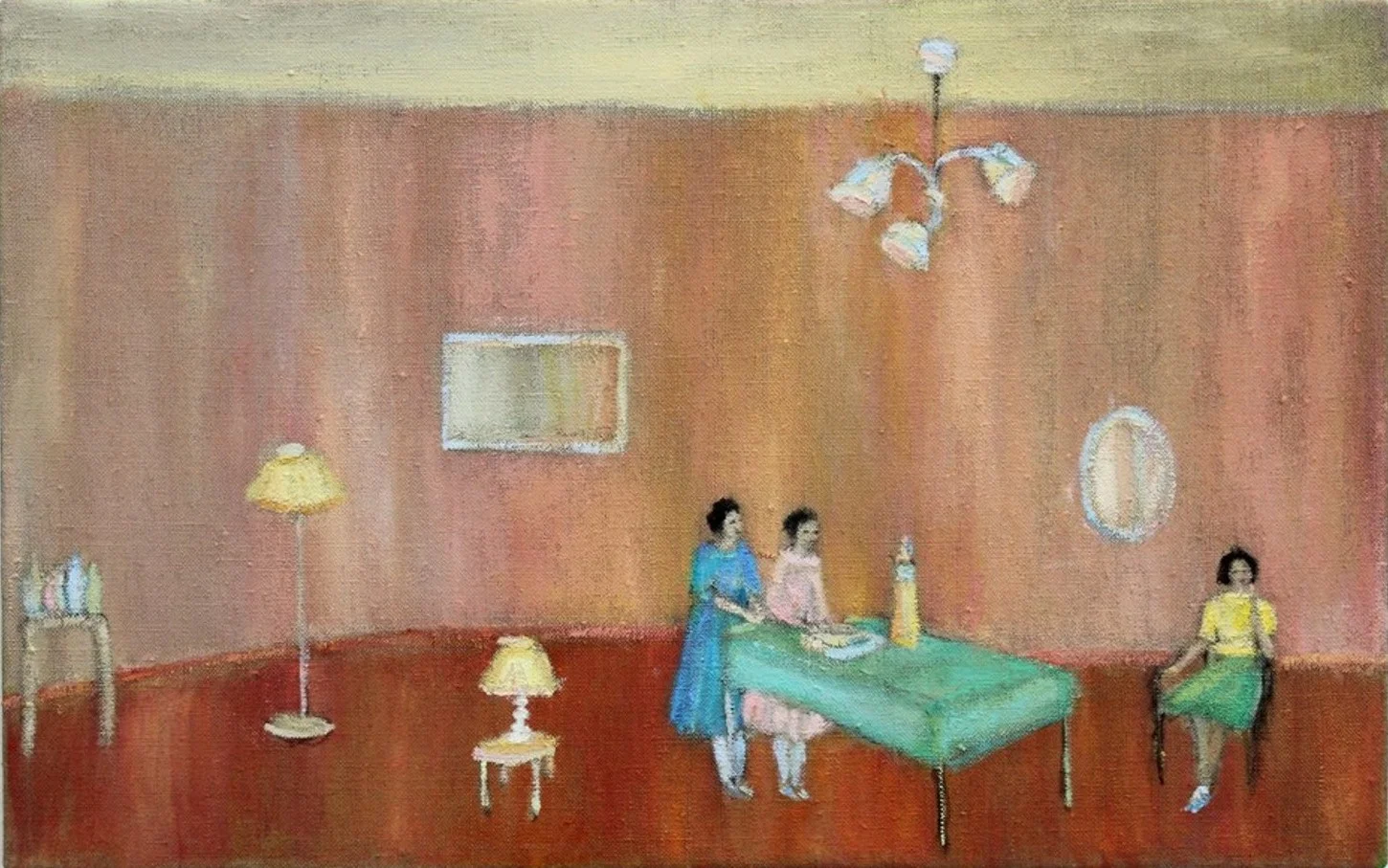 Hannah, Alice, Ella, 2014, Oil on linen, 25 x 40 cm 