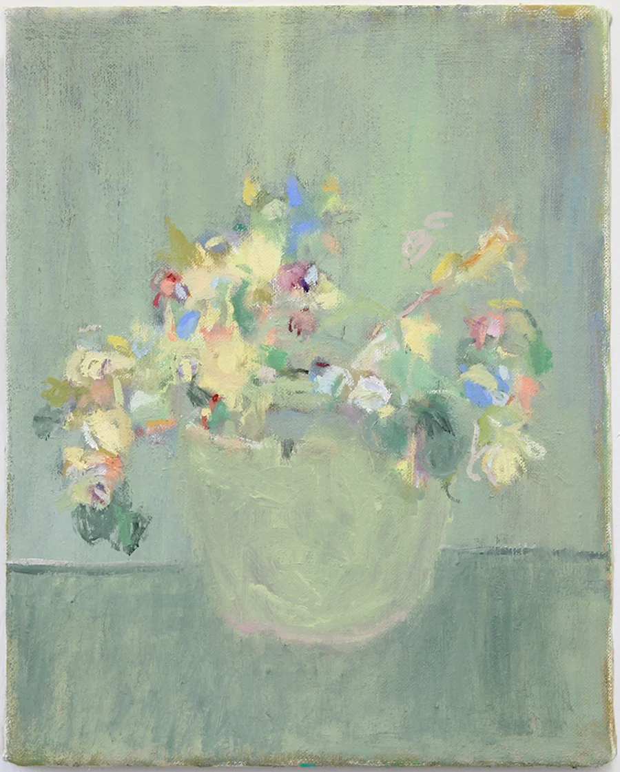 Nightingale Flower Glide, Oil on Linen, 20 x 25 cm, 2016