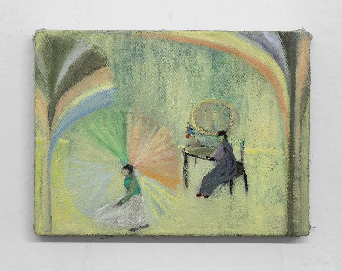 Jacqueline Utley, Wings Room Waiting ,Oil on linen, 2017 