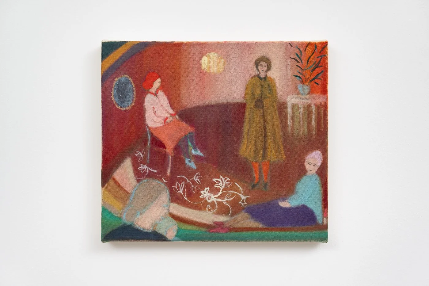 Skip Skip Grandmother Fly, oil on canvas,26cm x 23cm, 2025