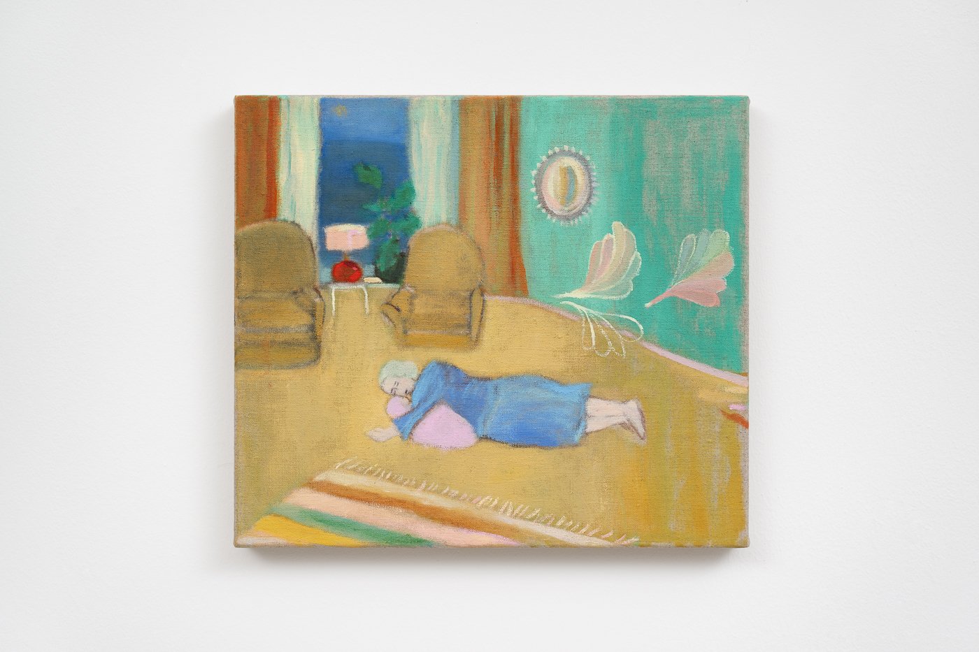 Front Room Echo Mother Wing,  oil on linen,26x 23cm, 2024-25