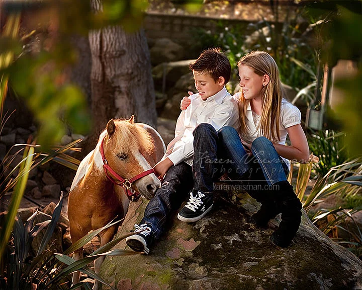 Children and Mini-Horse Portrait