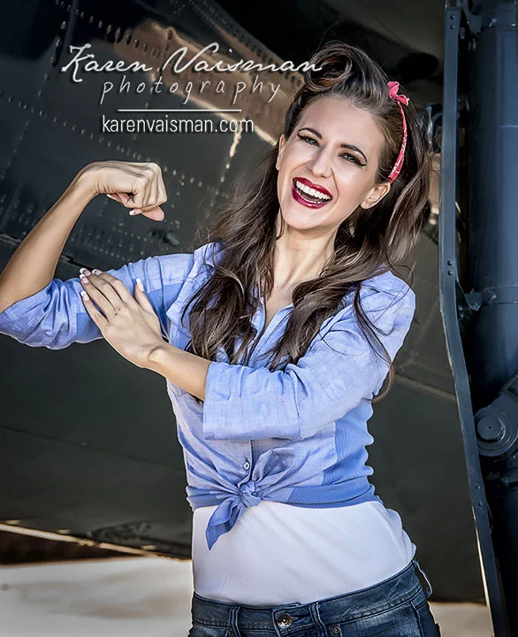 WWII Rosie the Riveter Vintage Portrait! - Calabasas - Karen Vaisman Photography