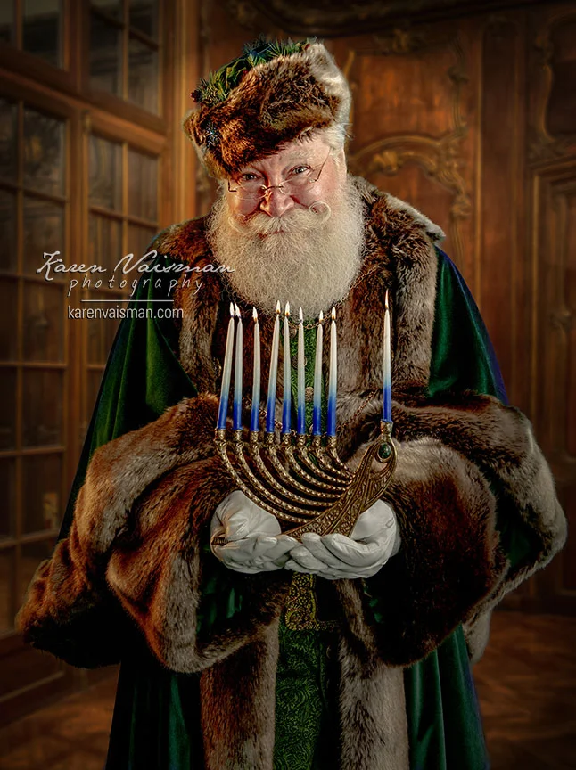 Happy Hannukah and Peace on Earth from Santa Claus - Karen Vaisman Photography - Malibu CA
