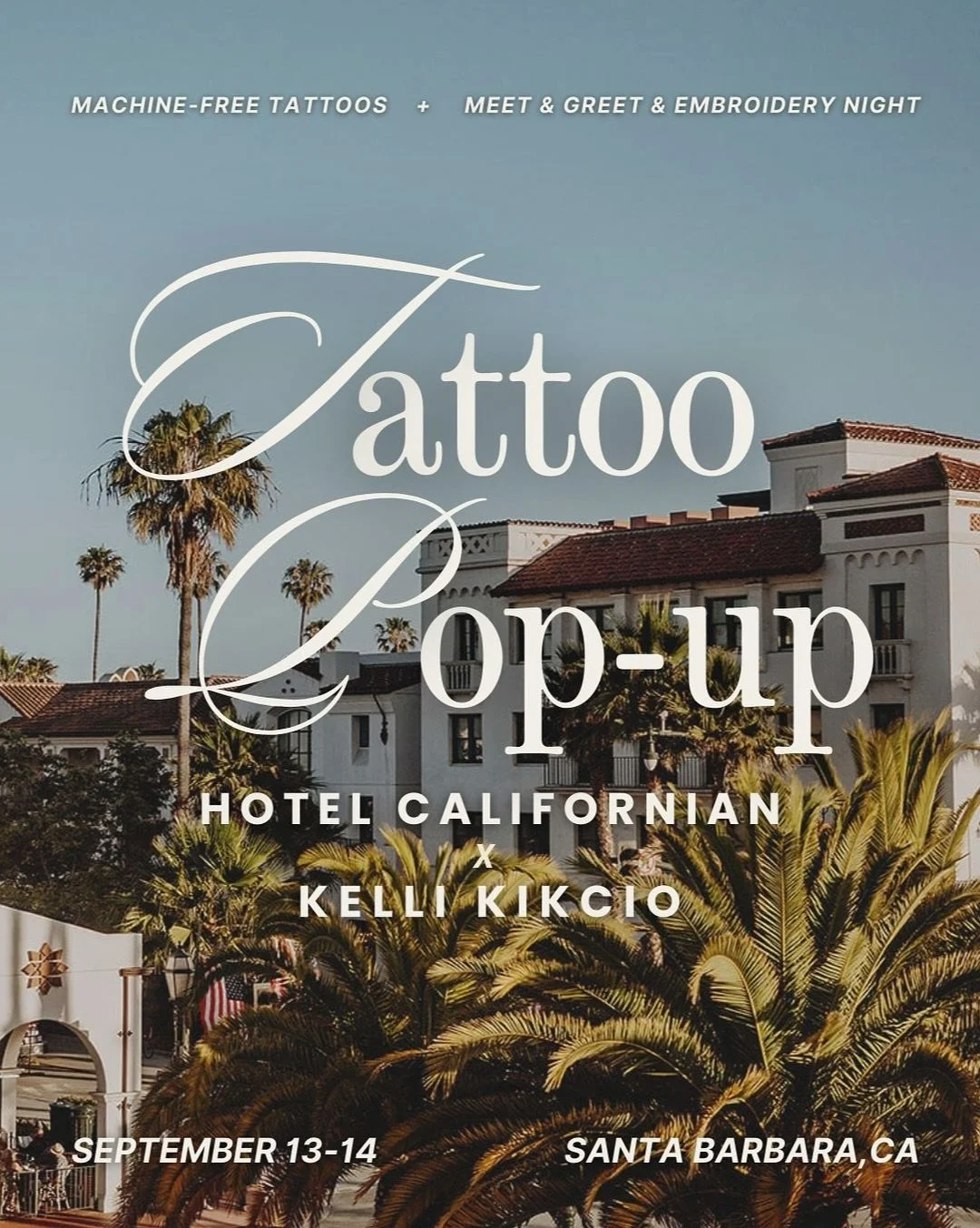 When @hotelcalifornian generously invited me to come out to California for my first ever West Coast guest spot, i was immediately on board!

The iconic, Santa-Barbara based hotel is beyond stunning &amp; is a dream location to pop-up over the weekend