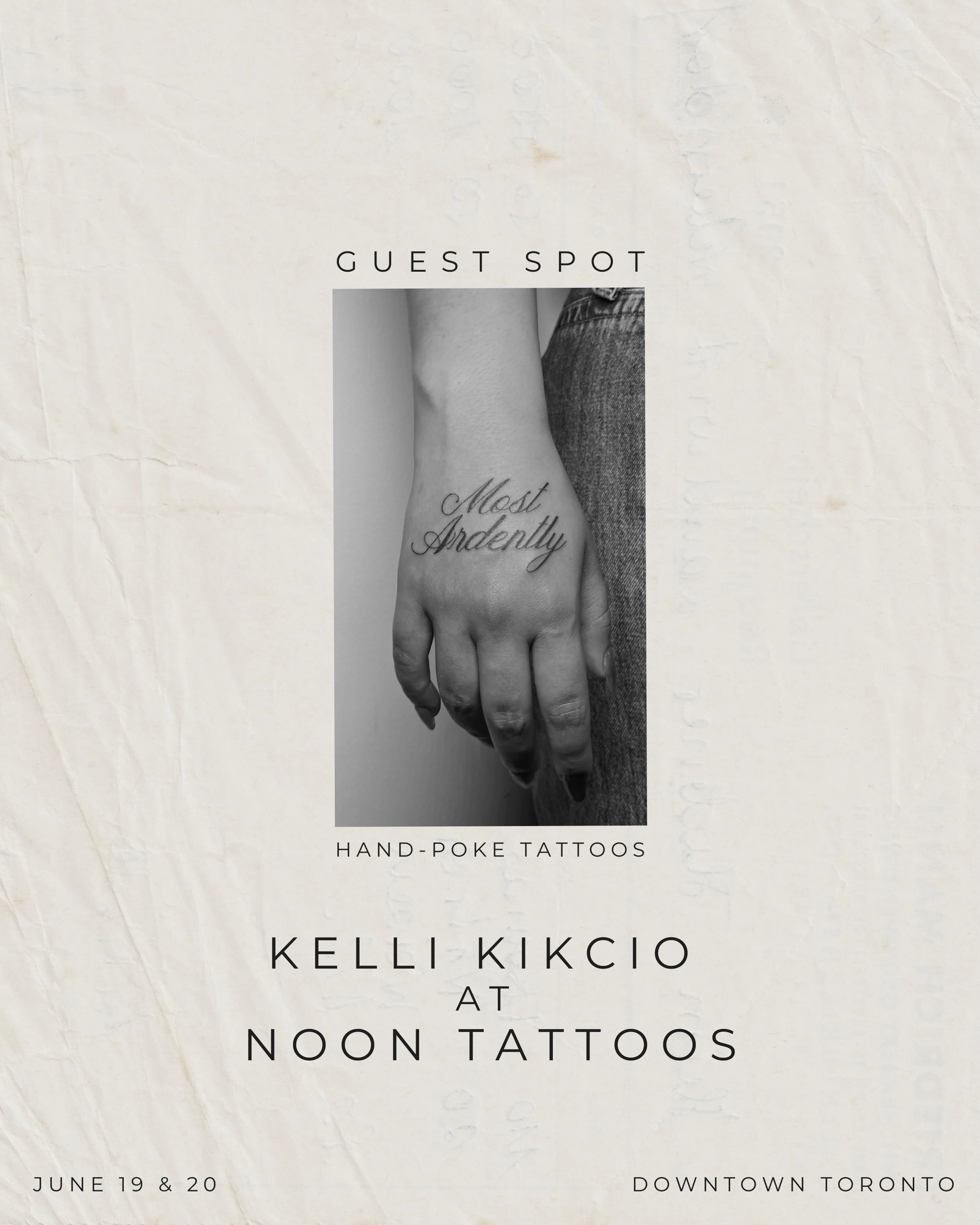 excited to share that i&rsquo;ll be guesting at @noon.tattoos on june 19 &amp; 20

please DM me &amp; i will send a link to my flash &amp; the booking form. books are now open &amp; appointments will be offered first come first served. a non-refundab