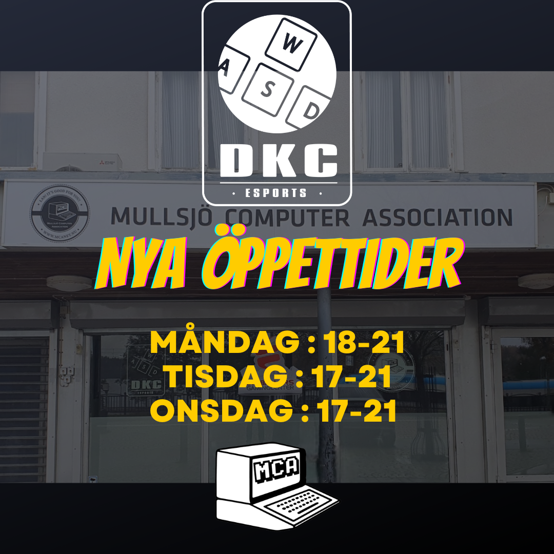 Nya öppettider för DKC 2023