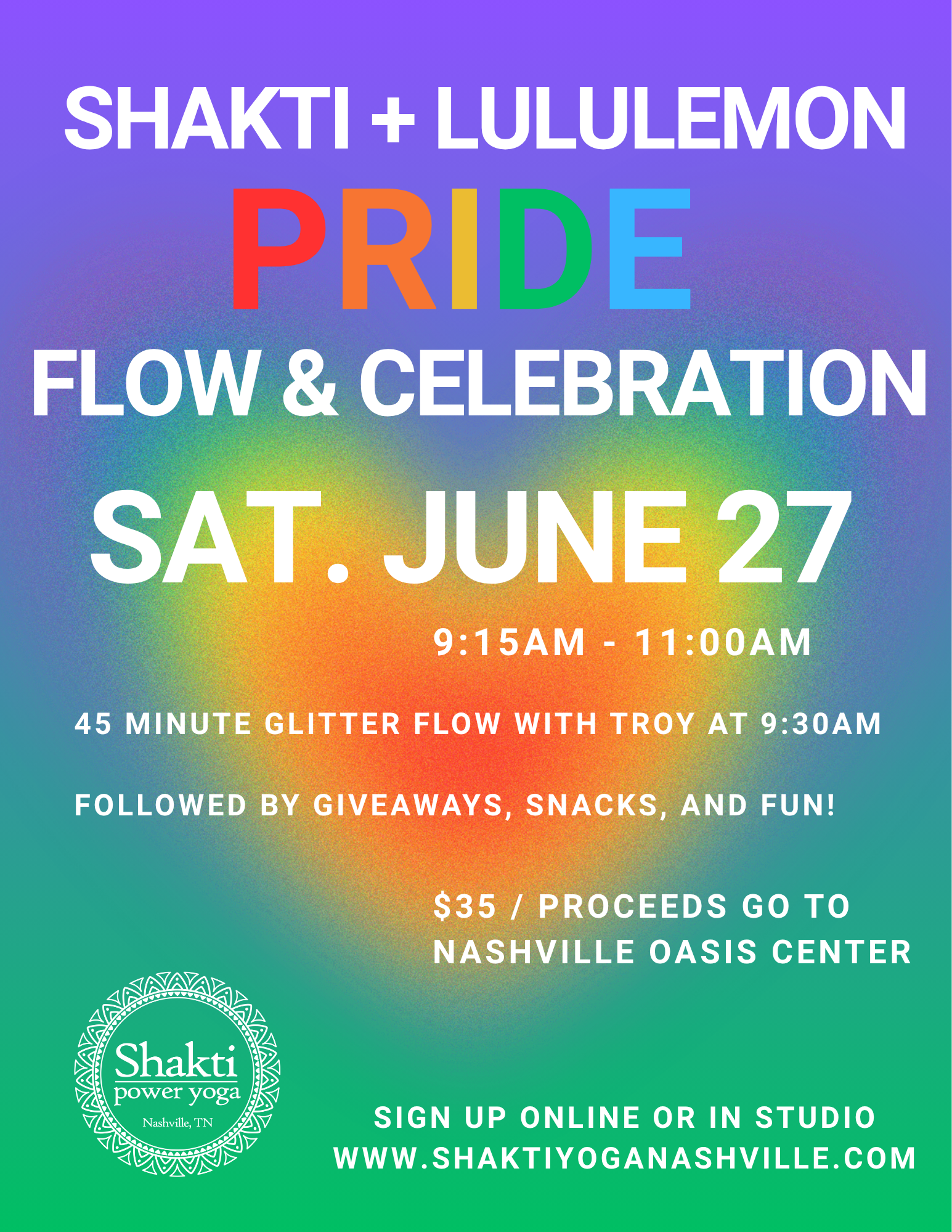 🌈 Pride Yoga Flow &amp; Celebration  🌈 SHAKTI + LULULEMON 