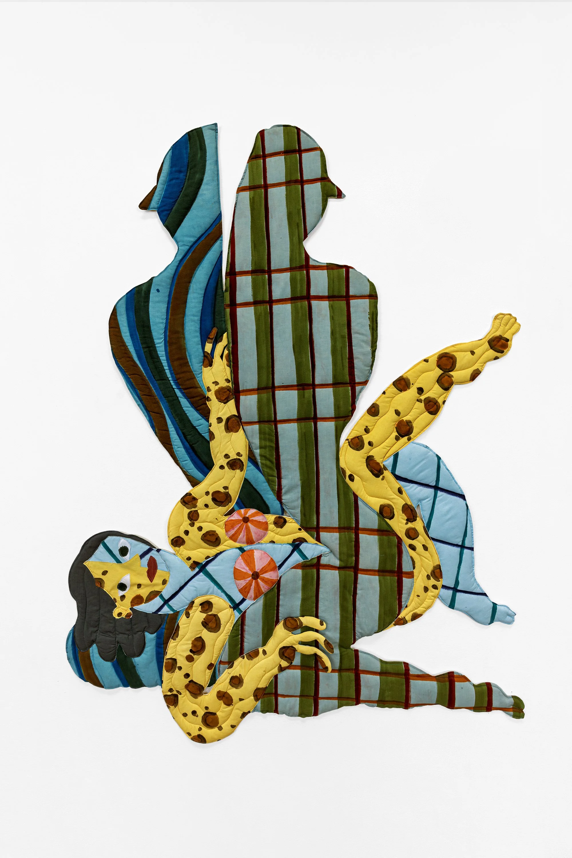   Estremecer Entre Mi Ser , 2026. Hand dyed fabric, thread and batting. 44 ¼ x 59 inches (112.4 x 149.9 cm) 