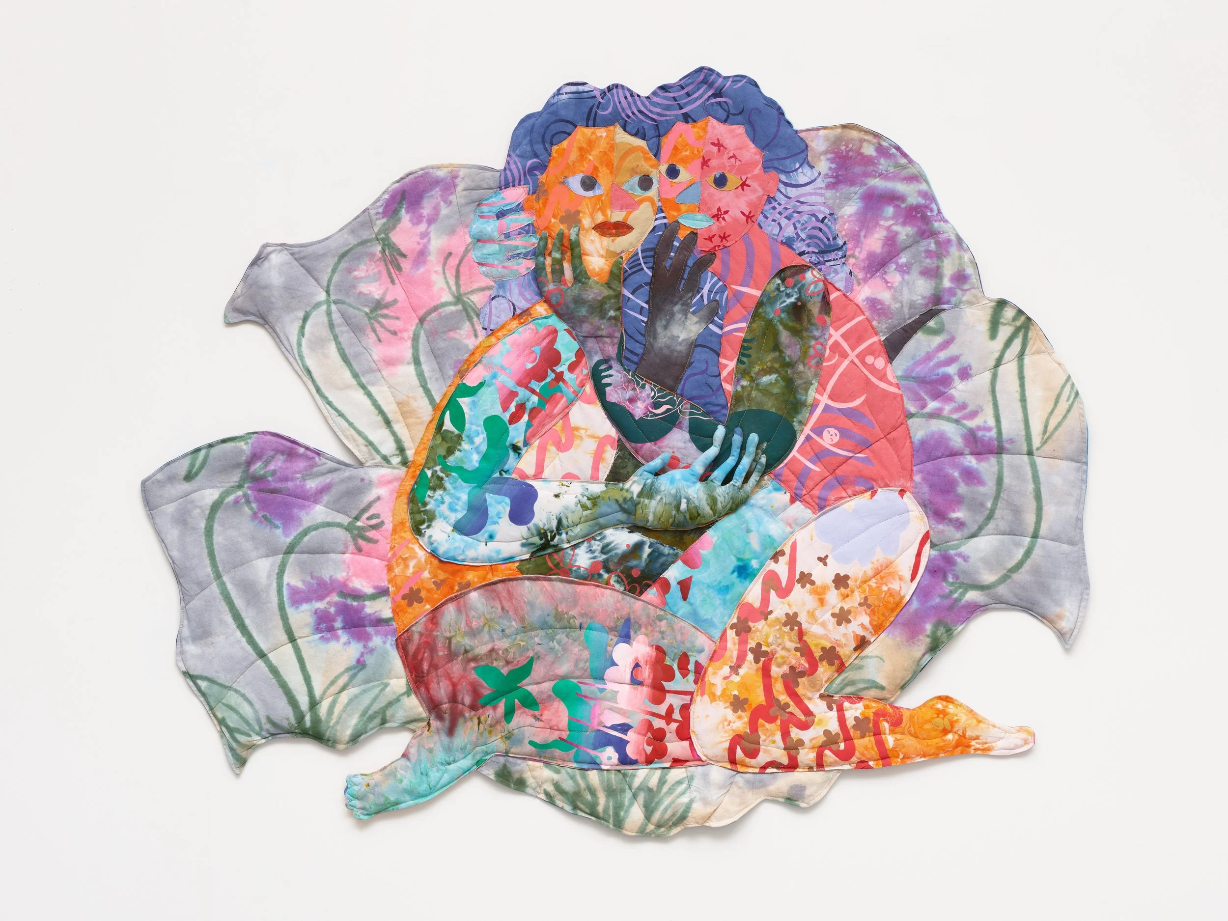   Otra Vez,  2025. Hand dyed and screen printed fabric, thread and batting.&nbsp;45 x 56 in (114.3 x 142.2 cm)       