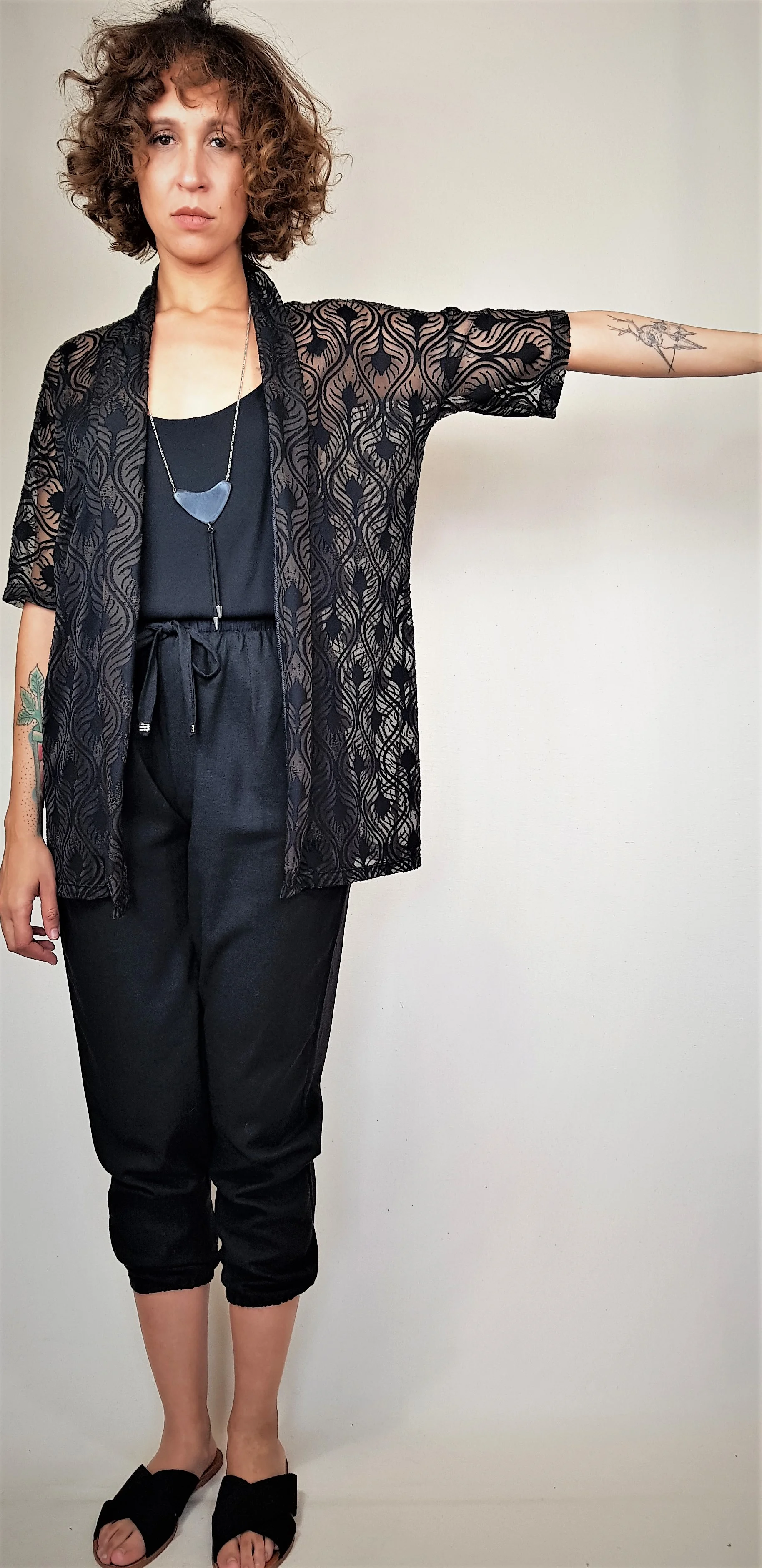 noir peacock kimono (Copy)
