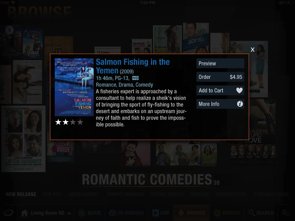 More Info Order Screen