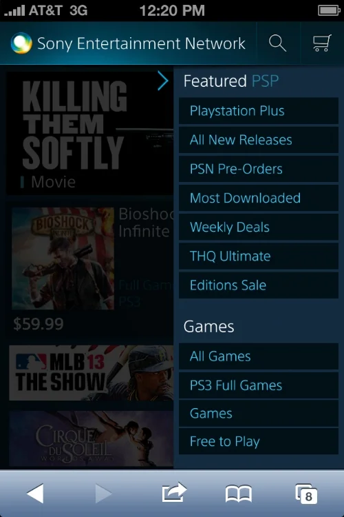 Mixed Landing with open navigation