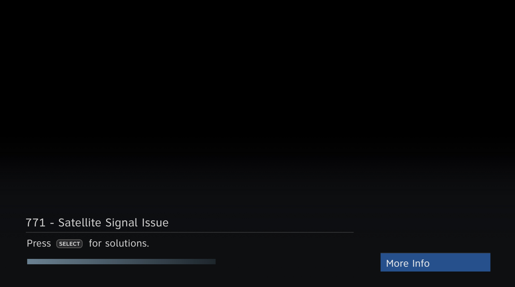 Old Satellite signal loss error
