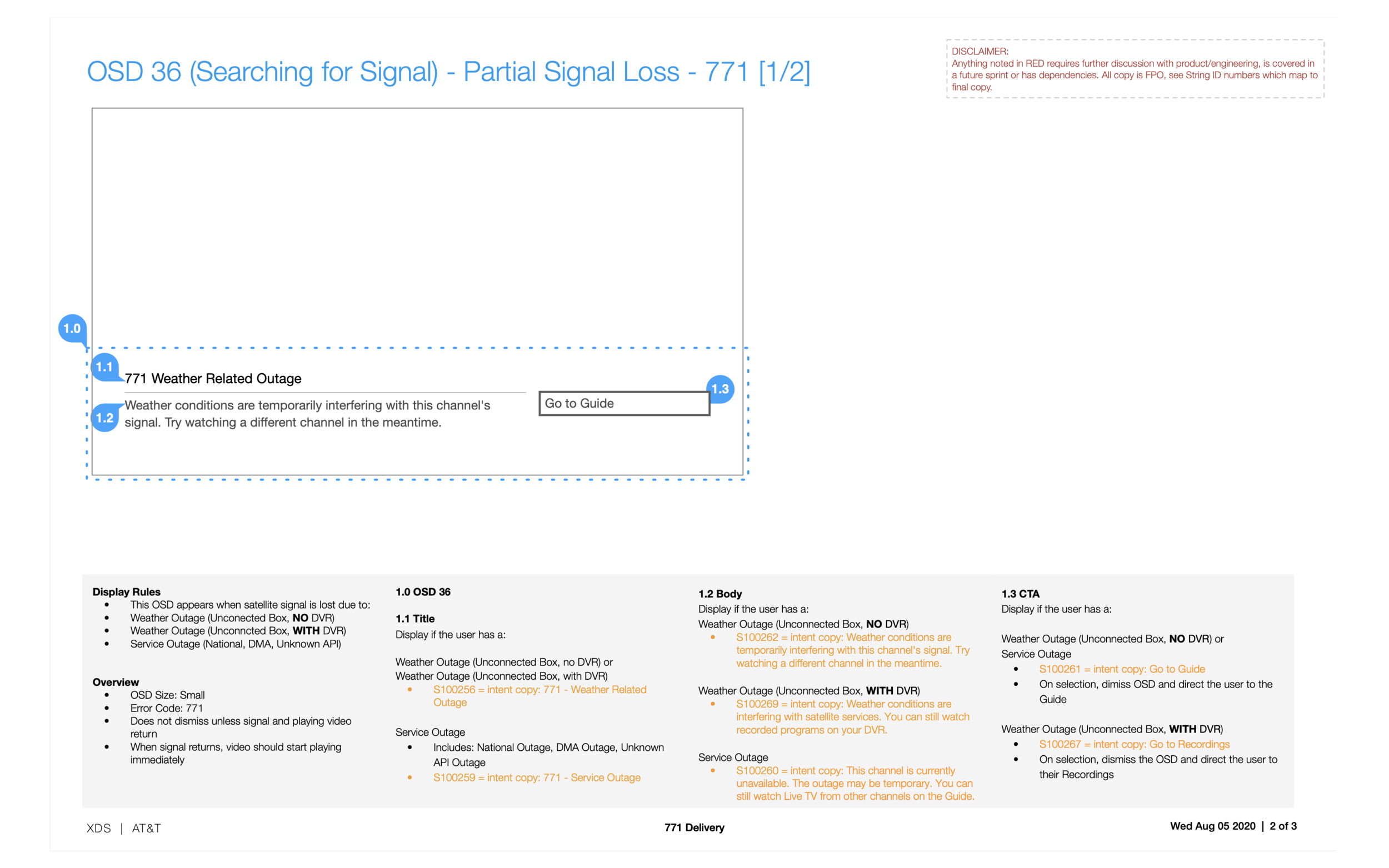 Error flow UX documentation 