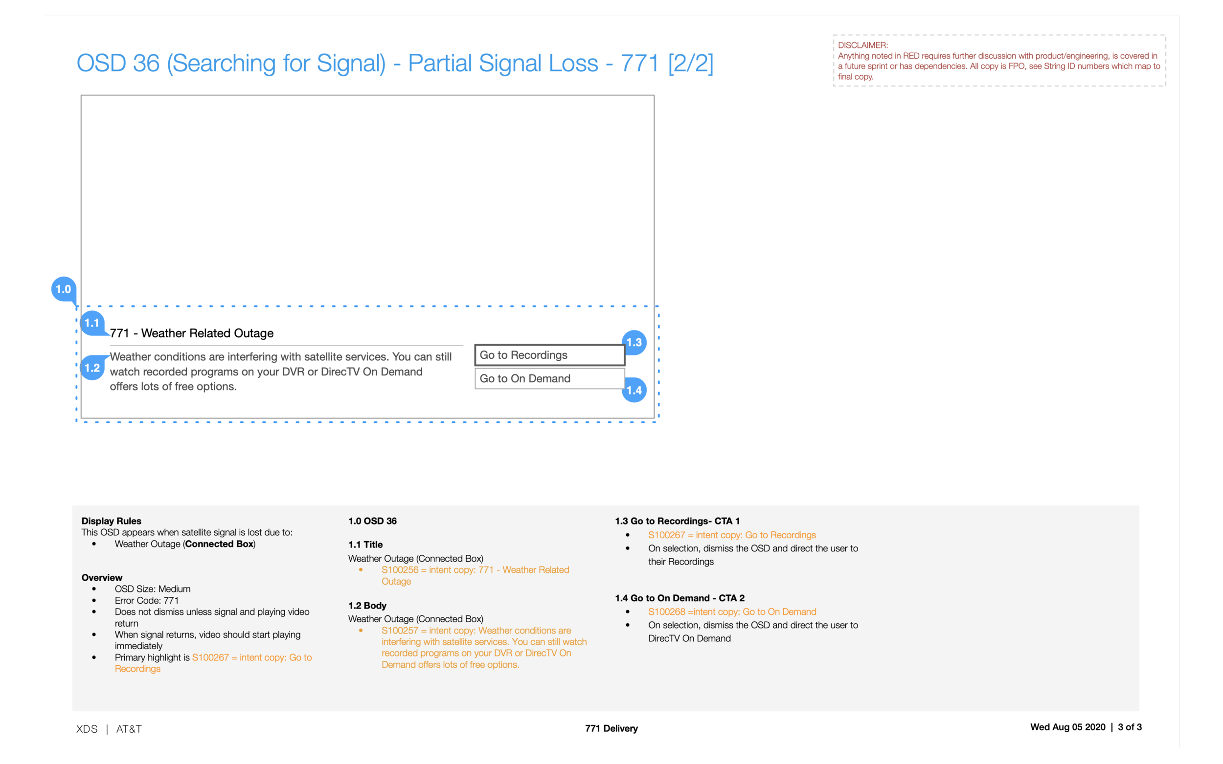 Error flow UX documentation 