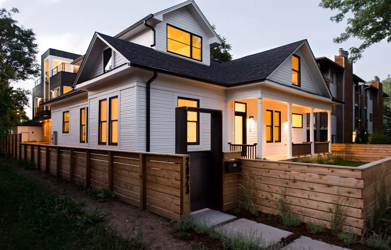 2021 - an updated turn of the century Victorian with the new modern addition beyond.