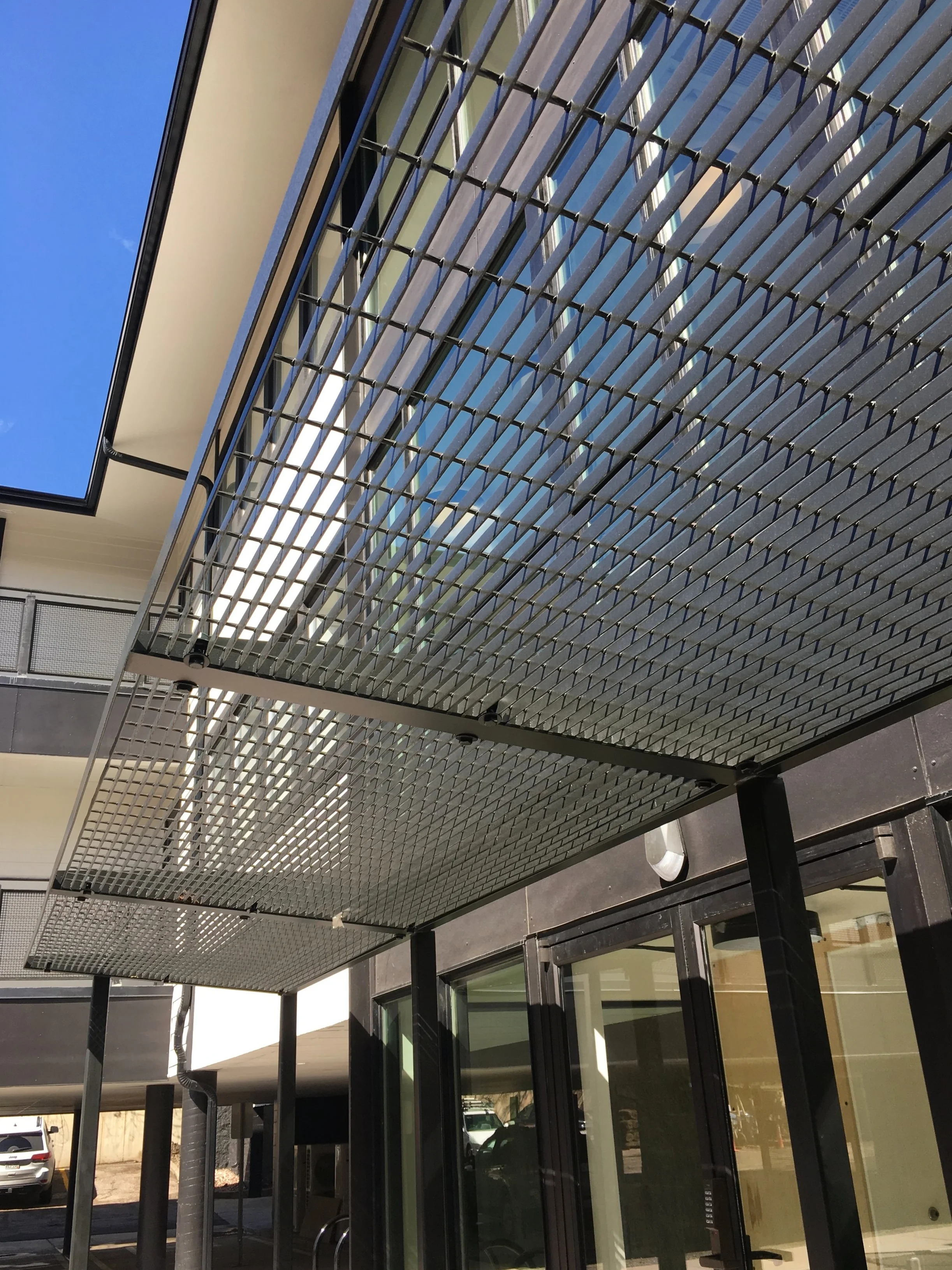 Custom steel entry trellis
