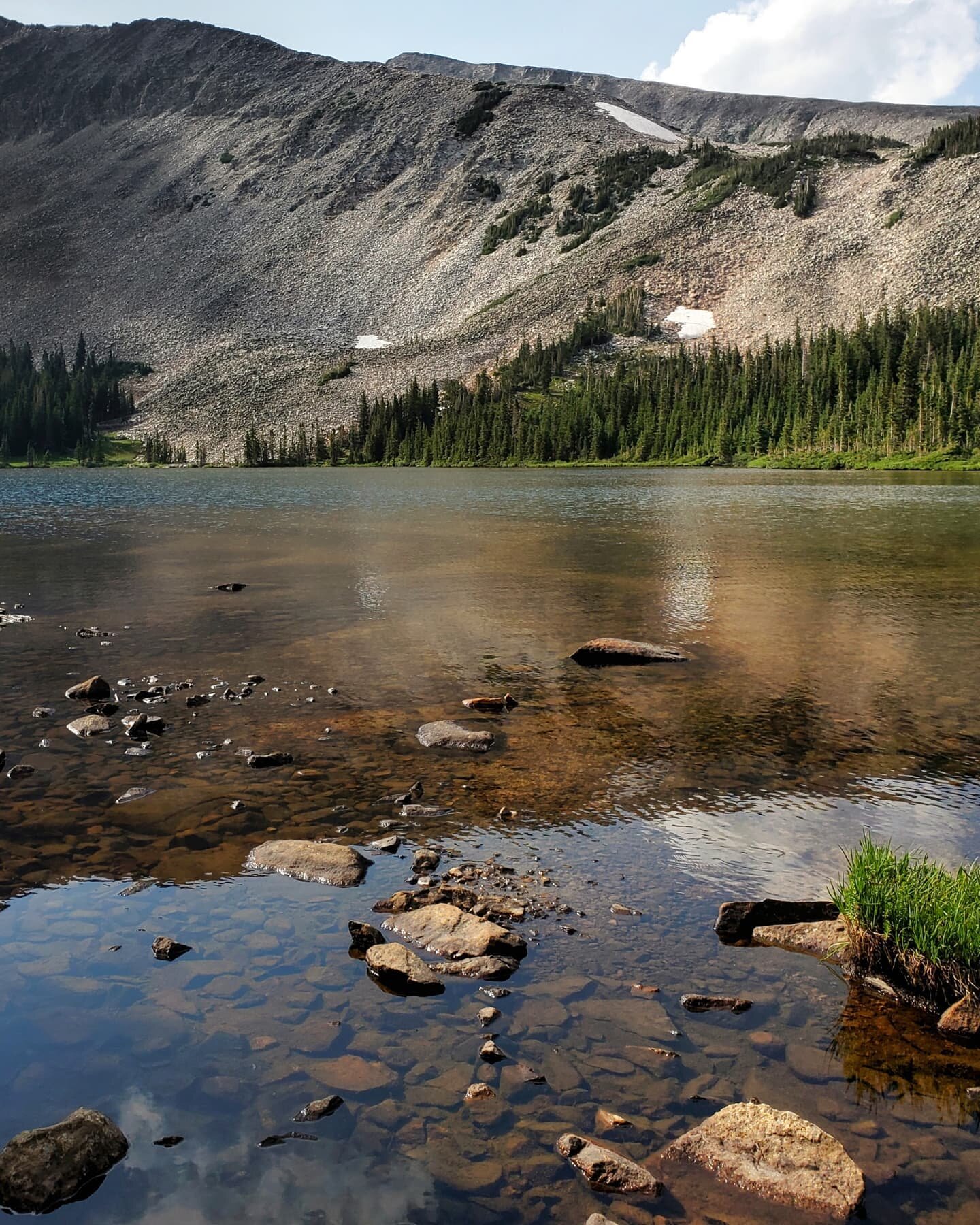 Lakeside in the Indian Peaks Wilderness. Clear skies, no storms, and just a slight breeze allowed us to enjoy Blue + Mitchell for much longer than previous years when we'd been eaten alive by mosquitos or chased off Blue by incoming storms.